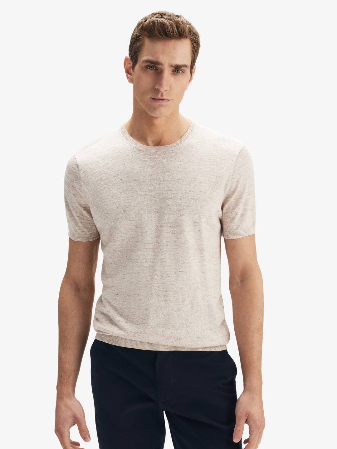 Beige Linen T-shirt