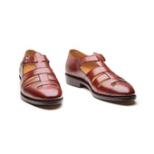 Gurkha Closed Toe Sandal Chestnut Rajputana Collection