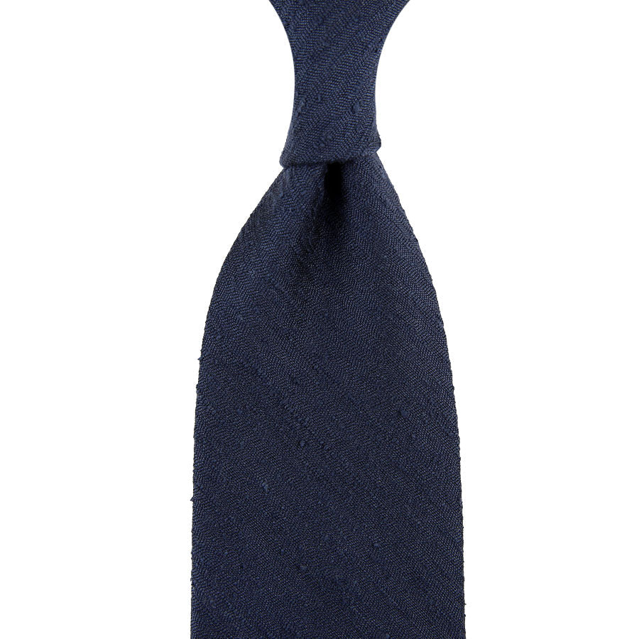 Plain Shantung Silk Tie Hand Rolled