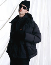 Alpine Tech Hooded Down Parka Black