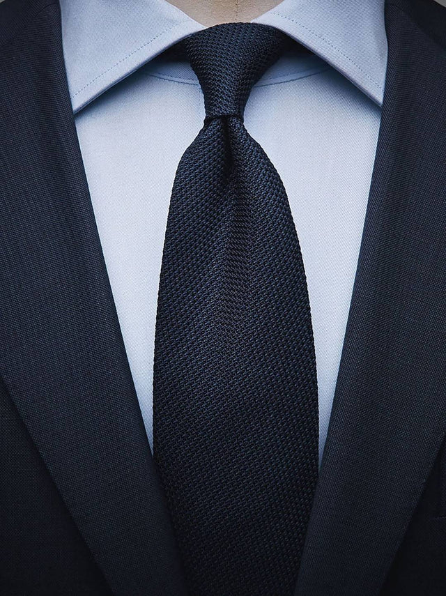Dark Blue Grenadine Tie