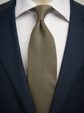Olive Green Grenadine Tie