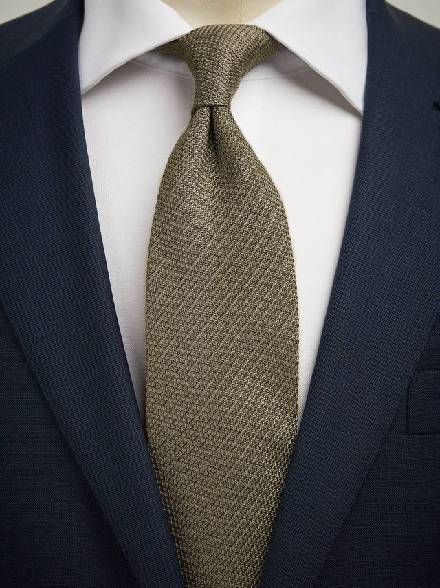 Olive Green Grenadine Tie