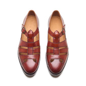 Gurkha Closed Toe Sandal Chestnut Rajputana Collection
