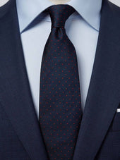 Blue & Red Dot Tie