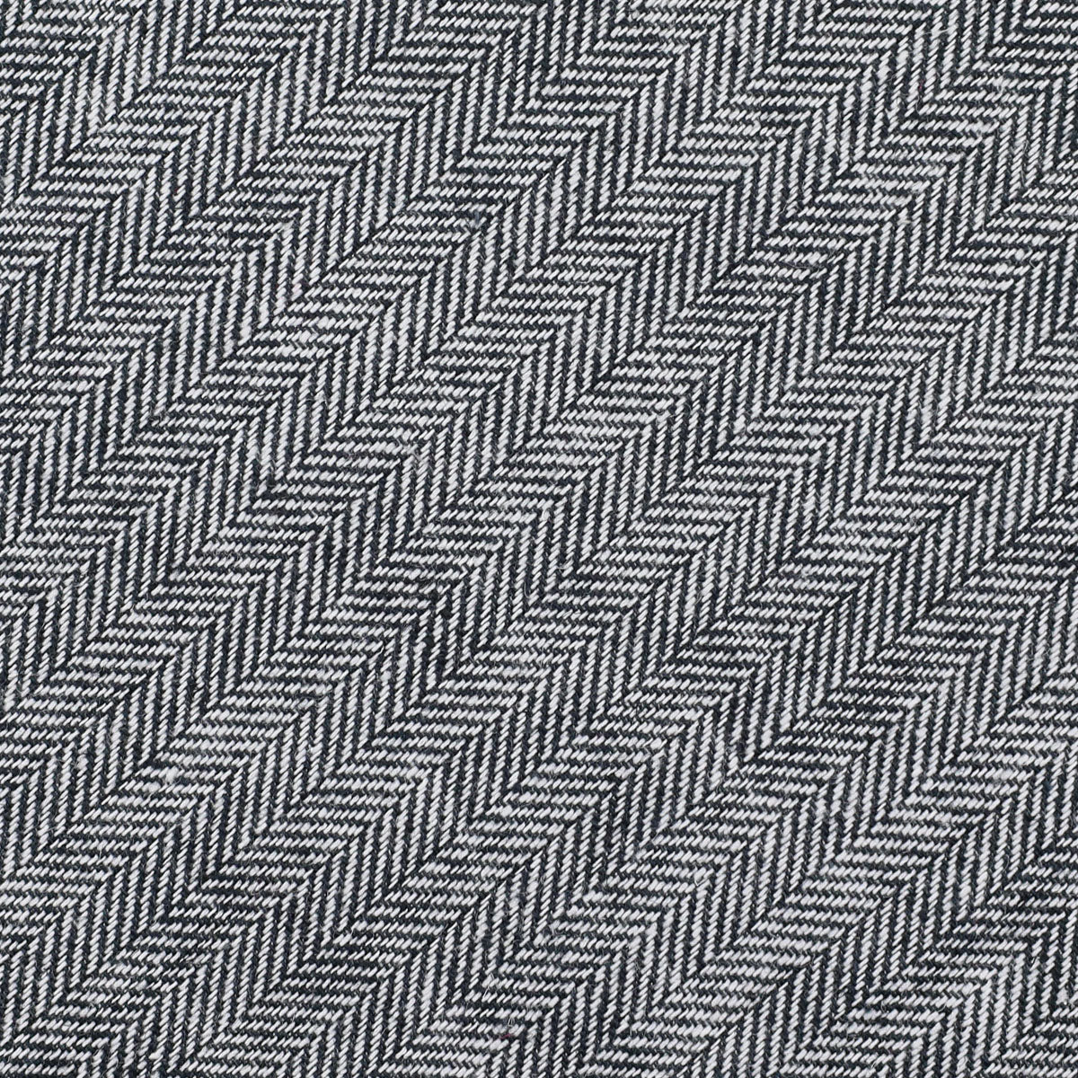 Vintage Herringbone Bespoke Linen Cotton Tie Grey