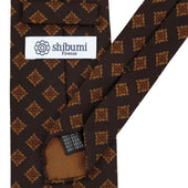 Madder Silk Tie Espresso Hand Rolled
