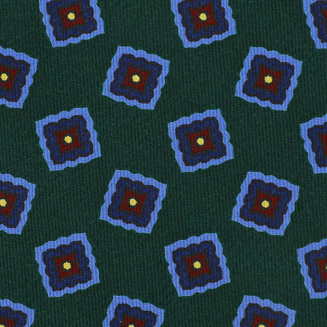 Ancient Madder Silk Bespoke Tie - Forest