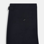 Midnight Blue Wool Henry Trousers