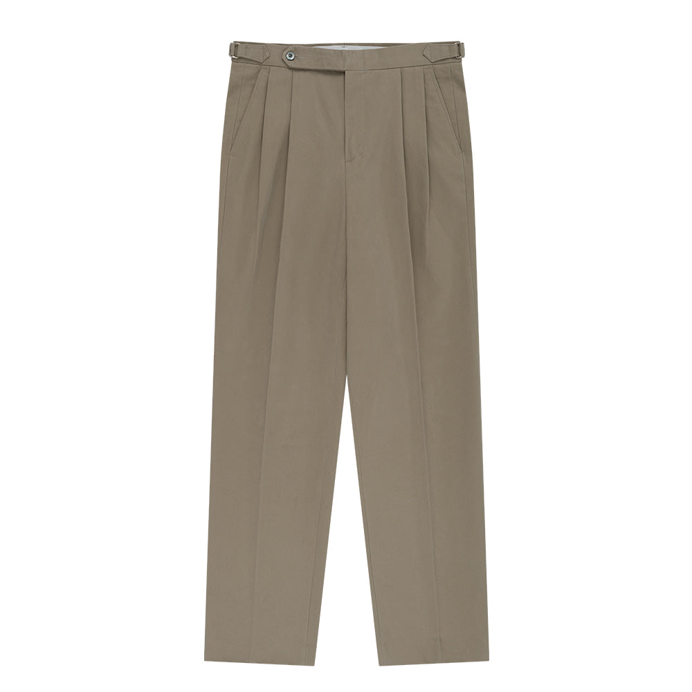 Essential Gaberdine Heavy Double Pleated Relaxed Chino