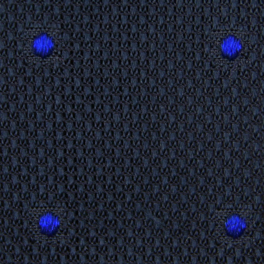 Dotted Grenadine Garza Fina Bespoke Tie Midnight Royal
