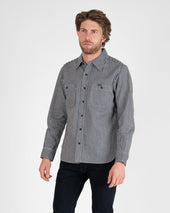 12oz Hickory Stripe Work Shirt - Indigo