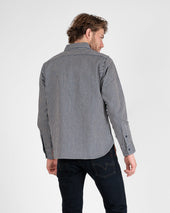 12oz Hickory Stripe Work Shirt - Indigo