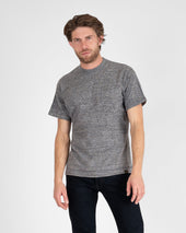 6.5oz Loopwheel Crew Neck T-Shirt with longer body - Light Grey