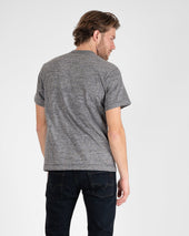6.5oz Loopwheel Crew Neck T-Shirt with longer body - Light Grey