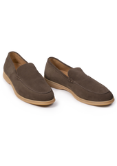 Brown Suede Stefano Bemer Walk Loafers
