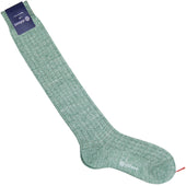 Knee Socks - Ribbed - Mint - Linen