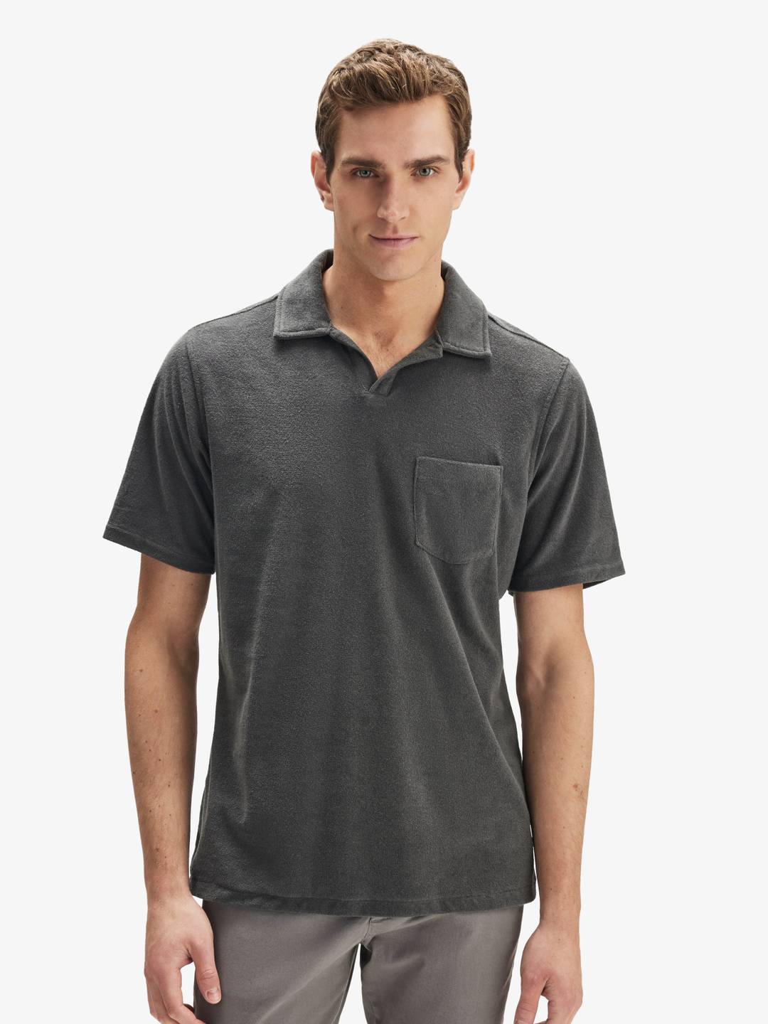 Dark Grey Terry Polo