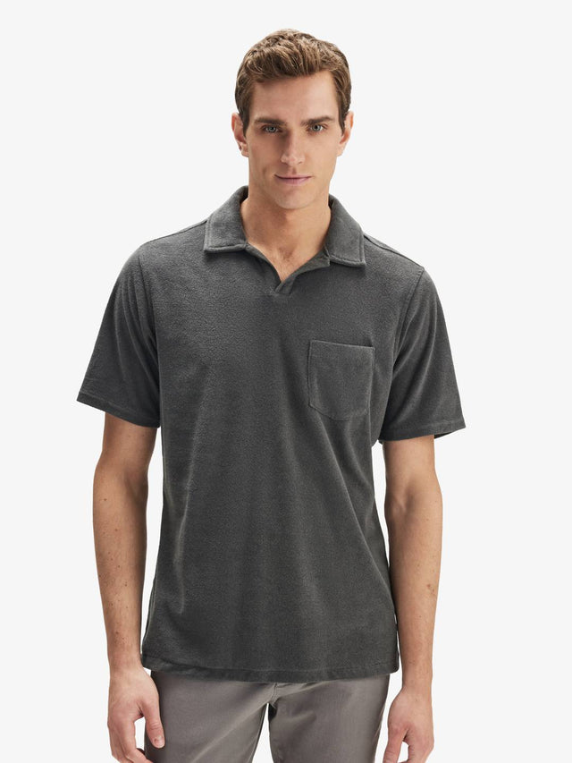 Dark Grey Terry Polo