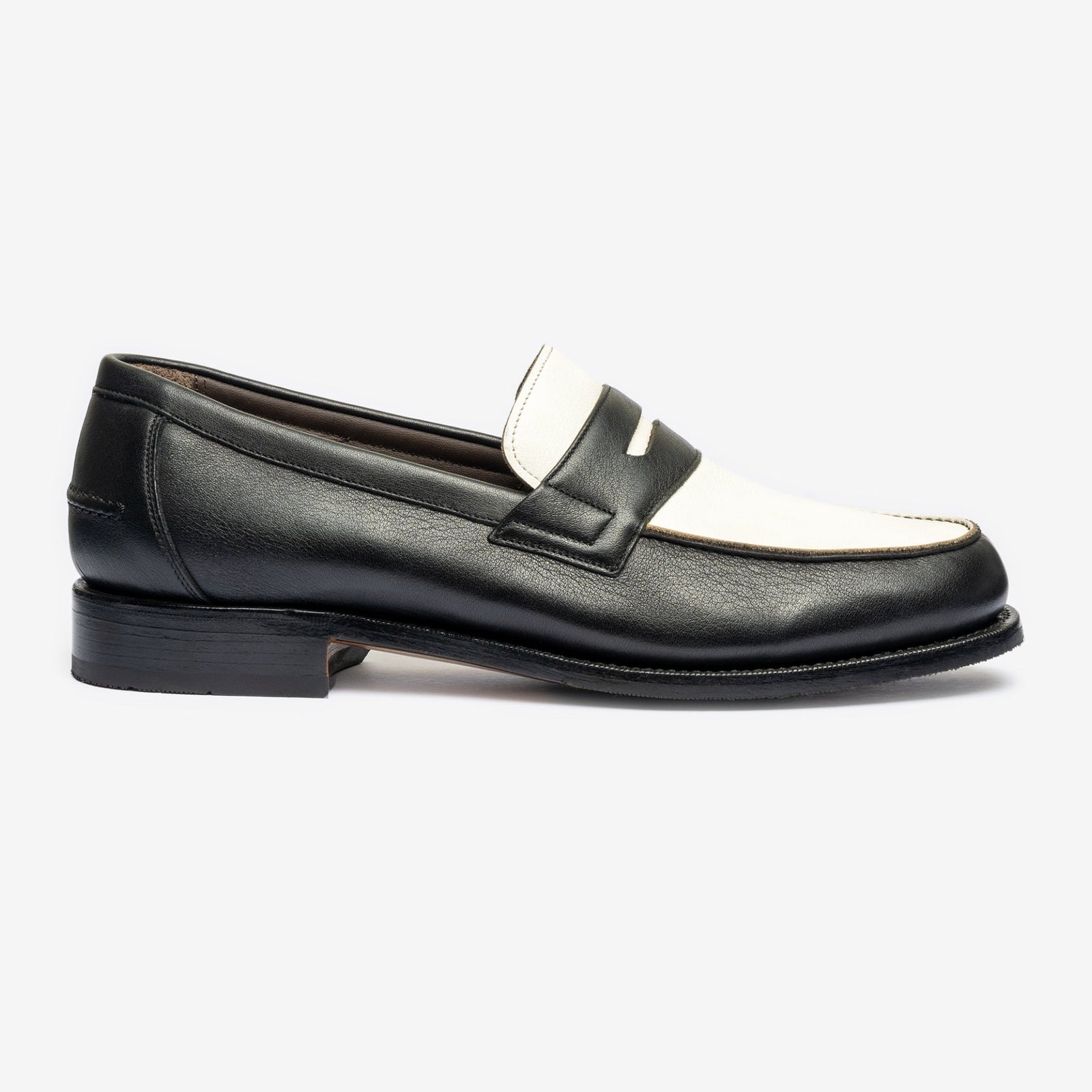Spectator Loafer - Blanc & Noir Milled - Armin Last