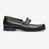Spectator Loafer - Blanc & Noir Milled - Armin Last
