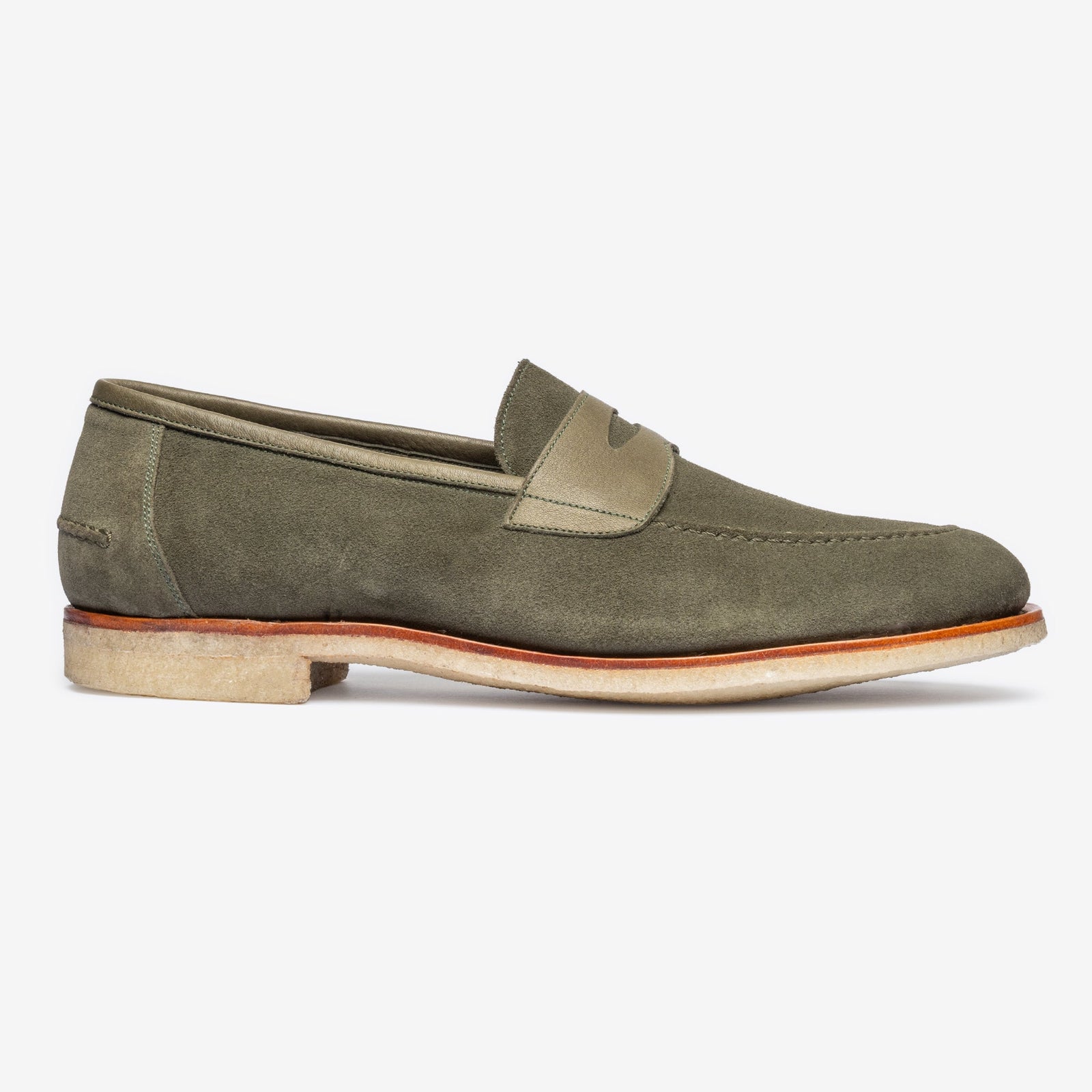 Unlined Penny Loafer Ii Loden Rufer Last Janus Calf