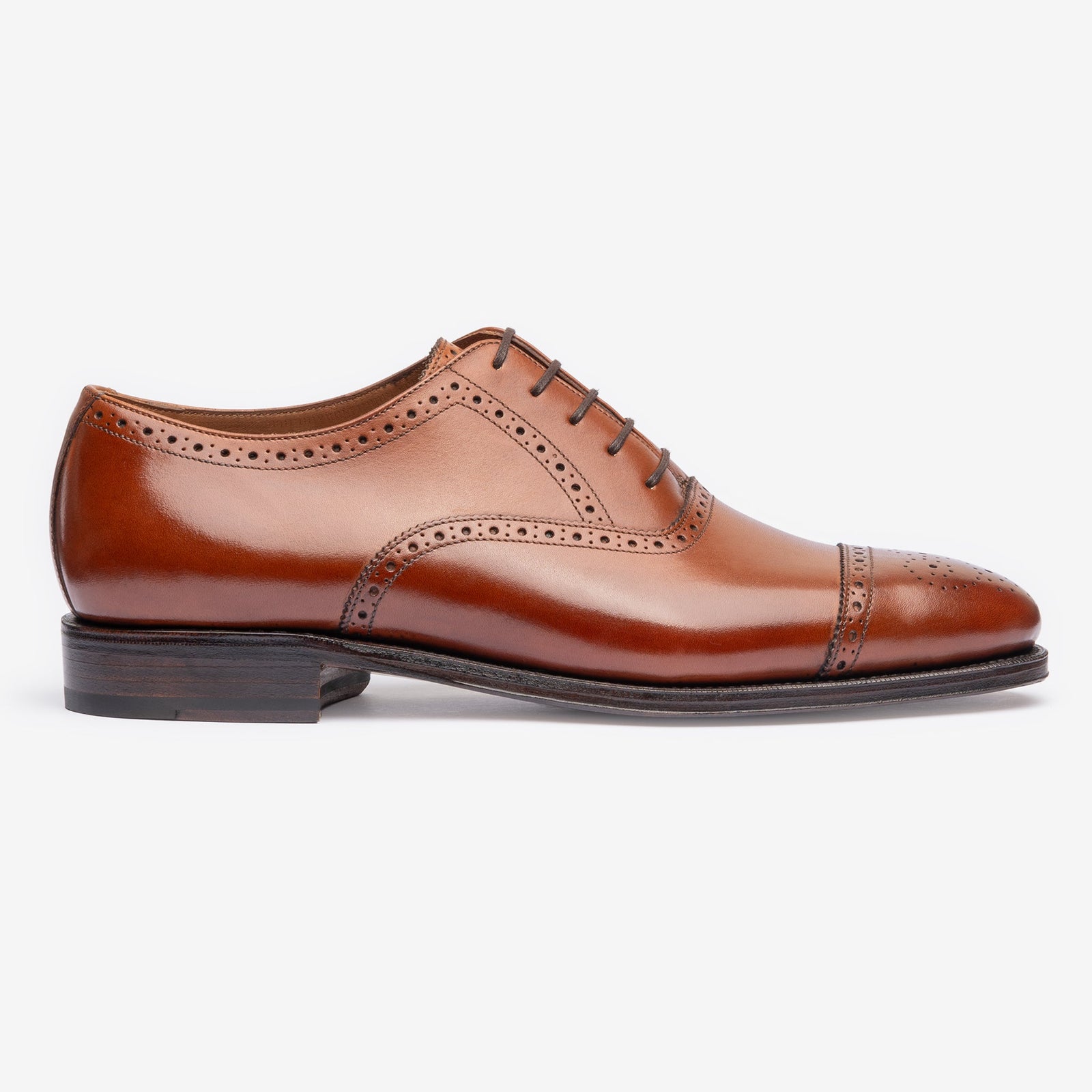 Semi Brogue Oxford - Tan - Zip Last