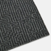 Grey Fretwork Cashmere Knitted Scarf