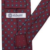 Shibumi Flower Printed Silk Tie Hand Rolled