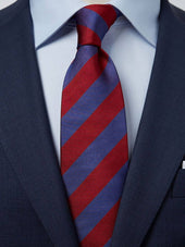 Blue & Red Tie Club Striped