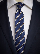 Blue & Brown Tie Striped