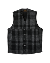 Mackinaw Wool Vest - Charcoal / Black Heritage Plaid