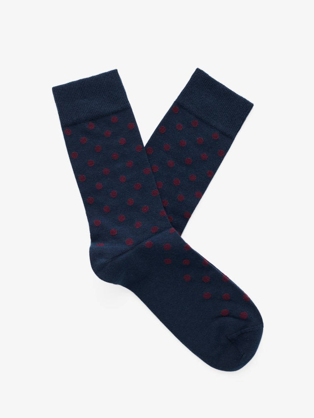 Navy & Burgundy Socks