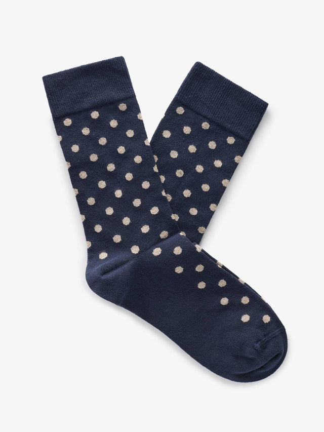 Navy & Beige Socks
