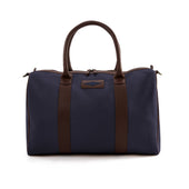 Varon Small Travel Bag Brown Leather And Canvas