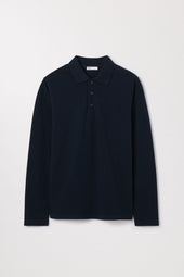 Long Sleeve Pique Polo Organic Cotton Asket