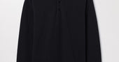 Black Long Sleeve Pique Polo | Organic Cotton | Asket