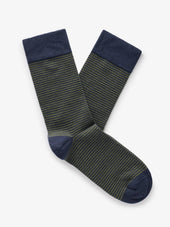 Navy & Green Socks