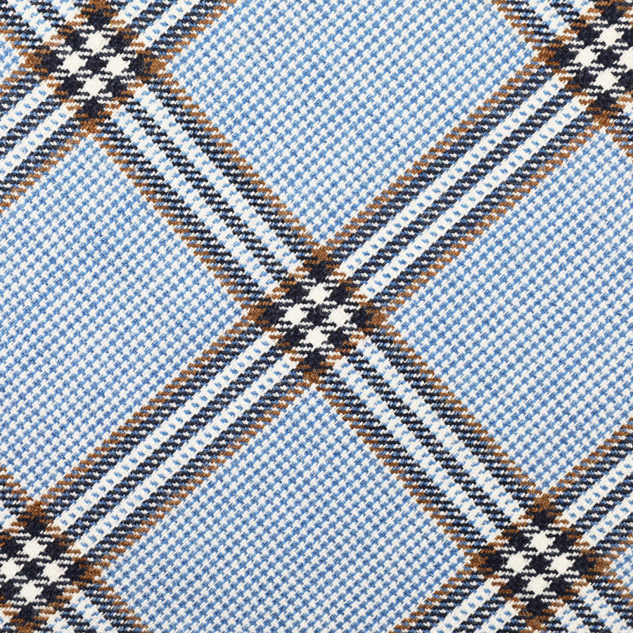 Harrisons Checked Wool Silk Linen Bespoke Tie