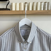 Dead Stock Cotton Oxford Stripe Dress Shirt