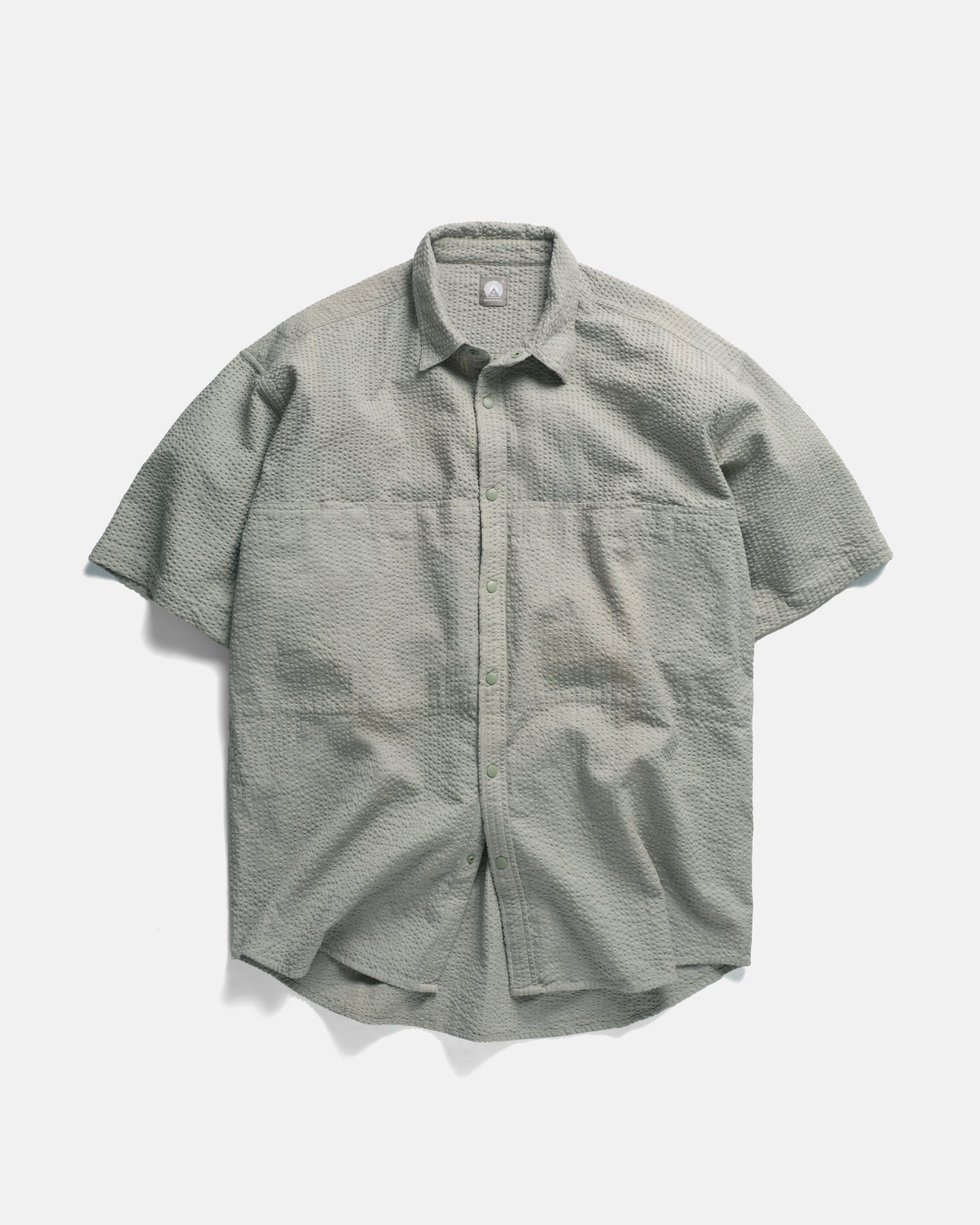 Ss Easy Work Shirt Tonal Lunar Rock Cotton Seersucker