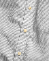 Amer Eastern Button Down Shirt Poplin With Black Embroidered Pencil Stripes