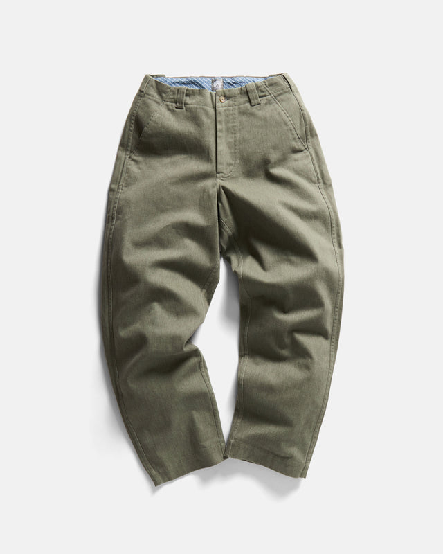 ROSSI CHINO - DRIED SAGE BRUSHED HEATHER CAVALRY TWILL