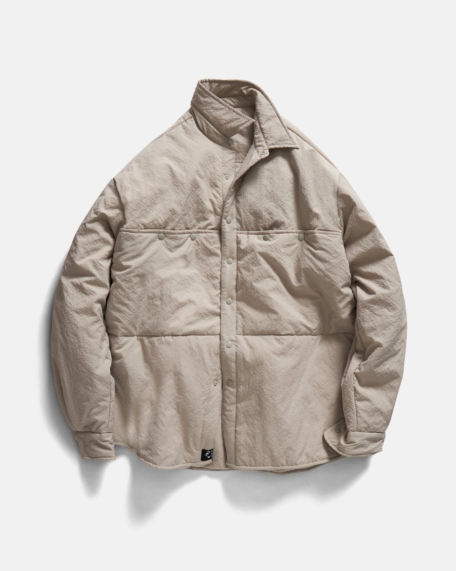 Filled Easy Work Shirt Travertine Cobblestone Nylon Ripstop