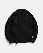 ARIZ LONG SLEEVE CREWNECK - BLACK LIGHTWEIGHT TECH COTTON THERMAL