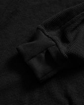 ARIZ LONG SLEEVE CREWNECK - BLACK LIGHTWEIGHT TECH COTTON THERMAL