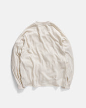 ARIZ LONG SLEEVE CREWNECK - IVORY LIGHTWEIGHT TECH COTTON THERMAL