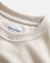 ARIZ LONG SLEEVE CREWNECK - IVORY LIGHTWEIGHT TECH COTTON THERMAL