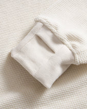 ARIZ LONG SLEEVE CREWNECK - IVORY LIGHTWEIGHT TECH COTTON THERMAL