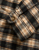Gale Box Shirt Ecru British Khaki Grass Brushed Cotton Flannel